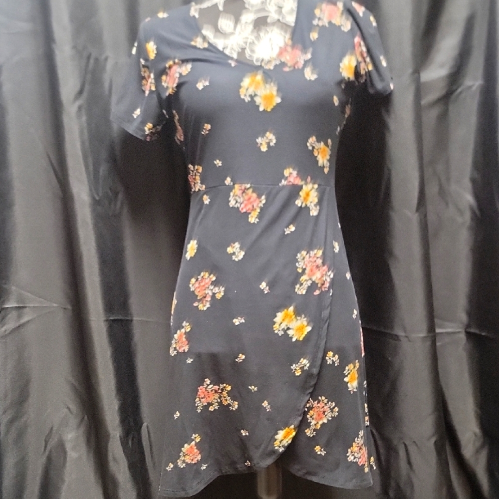 Floral Black Dress